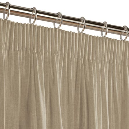 Pencil heading curtain