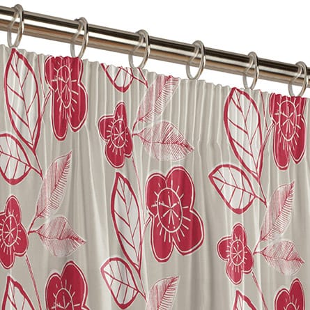 Pencil heading curtain